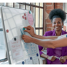 Nobo 32mm Magnetic Whiteboard Coloured Magnets - Pack of 10 - Display Equipment