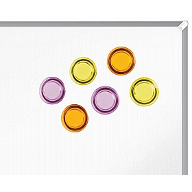 Nobo 30mm Magnetic Whiteboard Coloured Magnets - Pack of 6 - Display Equipment