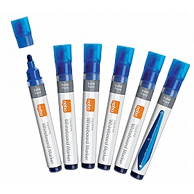 Nobo Liquid Ink Bullet Tip Drywipe Pens - Pack of 10 - Display Equipment