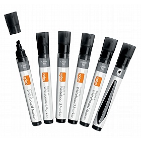 Nobo Liquid Ink Chisel Tip Drywipe Pens - Pack of 10