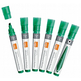 Nobo Liquid Ink Chisel Tip Drywipe Pens - Pack of 10 - Display Equipment