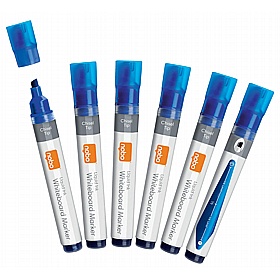 Nobo Liquid Ink Chisel Tip Drywipe Pens - Pack of 10 - Display Equipment