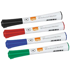 Nobo Glide Bullet Tip Drywipe Pens - Pack of 4