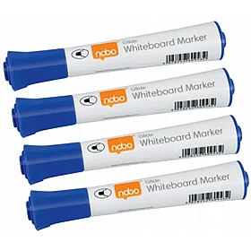 Nobo Glide Bullet Tip Drywipe Pens - Pack of 10 - Display Equipment