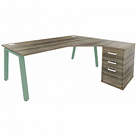 Apex A-Frame Executive Ergonomic Corner Office Desk - Office Desks