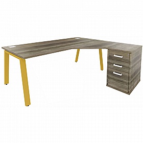 Apex A-Frame Executive Ergonomic Corner Office Desk - Office Desks