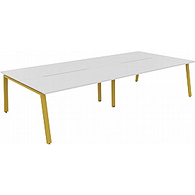 Apex 4 Person A-Frame Rectangular Back to Back Bench Desks - Office Desks