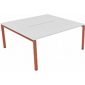 Apex 2 Person Goalpost Rectangular Back to Back Bench Desks - Office Desks