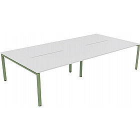Apex 4 Person Goalpost Rectangular Back to Back Bench Desks - Office Desks