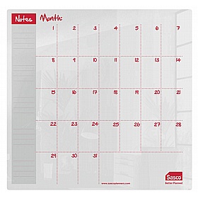 Sasco Semi Opaque Acrylic Desktop Monthly Planners - Display Equipment