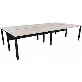 Analog 4 Person Rectangular Back to Back Bench Desks - Office Desks