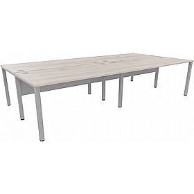 Analog 4 Person Rectangular Back to Back Bench Desks - Office Desks