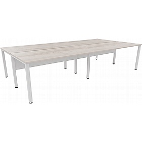 Analog 4 Person Rectangular Back to Back Bench Desks