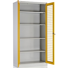 Steel-it Double Door Metal Mesh Storage Cupboard - Office Storage