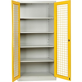 Steel-it Double Door Metal Mesh Storage Cupboard - Office Storage