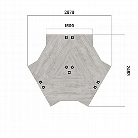 Analog 120 Degree Segment Office Desks - Office Desks