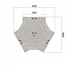 Analog Shallow 120 Degree Segment Office Desks - Office Desks