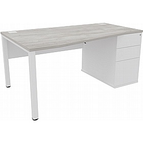 Analog Duo Wave Desks with Pedestal