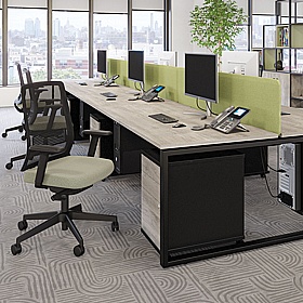 Alto Rectangular Back to Back Bench Desk Partition Screens
