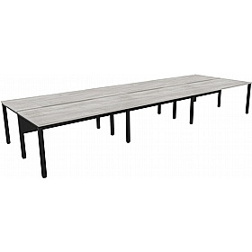Analog 6 Person Rectangular Back to Back Bench Desks - Office Desks