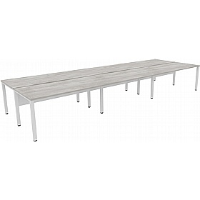 Analog 6 Person Rectangular Back to Back Bench Desks - Office Desks