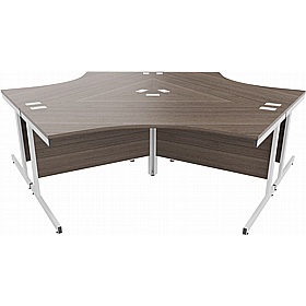 Cogent 3 Person Cluster Office Desks - Office Desks