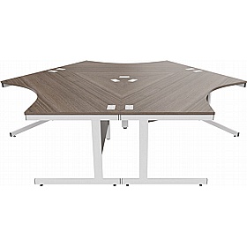Cogent 3 Person Cluster Office Desks - Office Desks