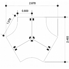 Cogent 3 Person Cluster Office Desks - Office Desks