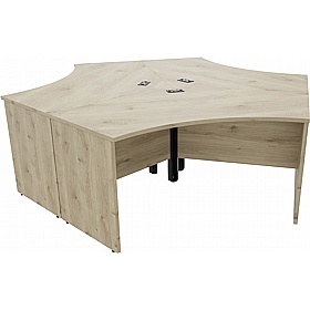 Forme 3 Person Cluster Office Desks - Office Desks