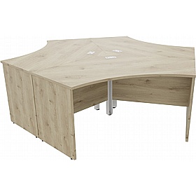 Forme 3 Person Cluster Office Desks - Office Desks
