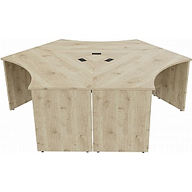 Forme 3 Person Cluster Office Desks - Office Desks