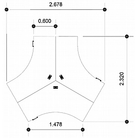 Forme 3 Person Cluster Office Desks with Pedestals - Office Desks