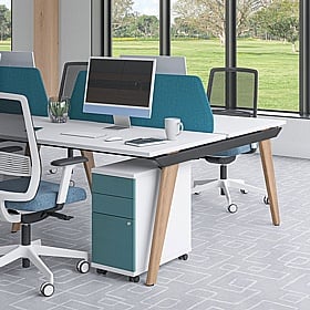 Alto Trapezoidal Back to Back Bench Desk Partition Screens