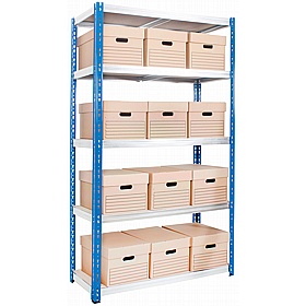 Kwikrack 5 Tier Heavy Duty Wide Boltless Racking - Office Storage