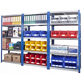 Kwikrack 5 Tier Heavy Duty Wide Boltless Racking - Office Storage
