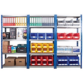Kwikrack 5 Tier Heavy Duty Wide Boltless Racking - Office Storage