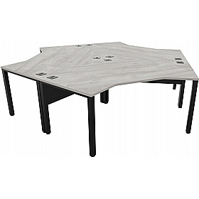 Analog 3 Person Cluster Office Desks - Office Desks