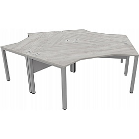 Analog 3 Person Cluster Office Desks - Office Desks