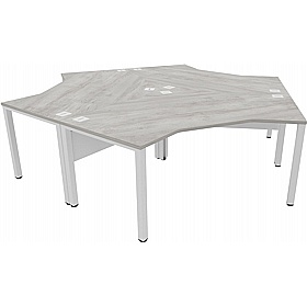 Analog 3 Person Cluster Office Desks - Office Desks