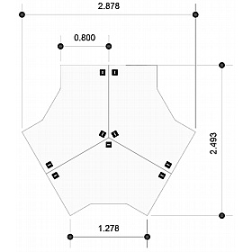 Analog 3 Person Cluster Office Desks - Office Desks