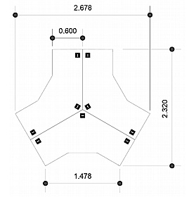 Analog 3 Person Cluster Office Desks with Pedestals - Office Desks