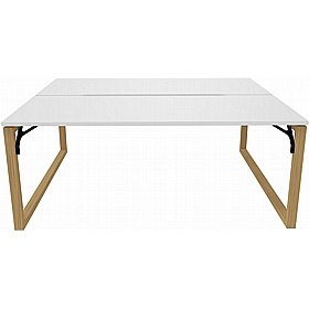 Tract Hoop Leg 2 Person Rectangular Back to Back Bench Desks - Office Desks