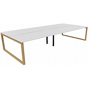 Tract Hoop Leg 4 Person Rectangular Back to Back Bench Desks