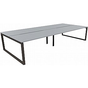 Tract Hoop Leg 4 Person Rectangular Back to Back Bench Desks - Office Desks