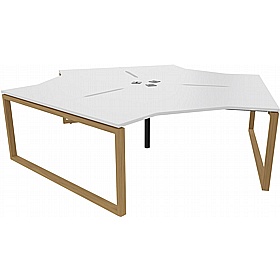 Tract Hoop Leg 3 Person Cluster Bench Desks