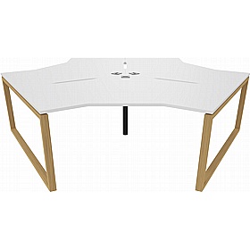 Tract Hoop Leg 3 Person Cluster Bench Desks - Office Desks