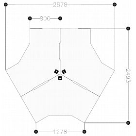 Tract Hoop Leg 3 Person Cluster Bench Desks - Office Desks