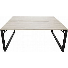 Tract Shades Hoop Leg 2 Person Rectangular Back to Back Bench Desks - Office Desks