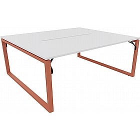 Tract Shades Hoop Leg 2 Person Rectangular Back to Back Bench Desks - Office Desks
