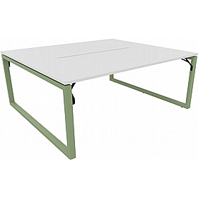 Tract Shades Hoop Leg 2 Person Rectangular Back to Back Bench Desks - Office Desks